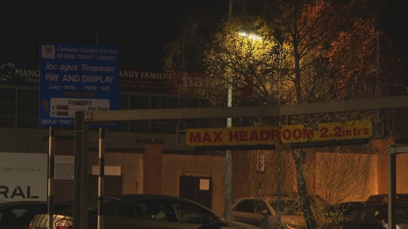 The woman was found unresponsive at St Conleth's car park on the main street in Newbridge