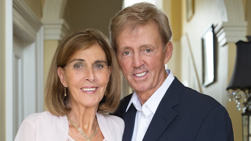 Dickie Rock pictured with his wife Judy. Mr Rock's death was confirmed in a statement issued by his family on Friday evening