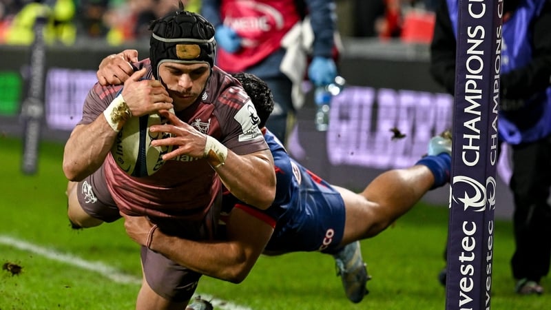 Thaakir Abrahams opens the scoring for Munster