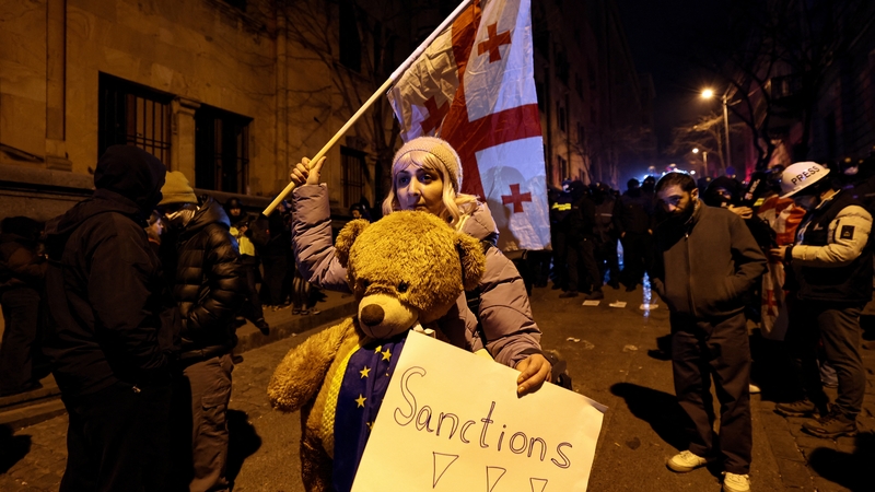 Pro-EU protesters in Georgia are demanding fresh elections and a return to European integration