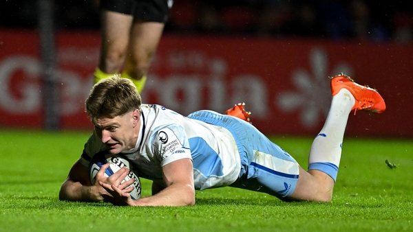 Jordie Barrett scored a try on his debut against Bristol