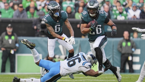 Saquon Barkley set a new rushing record for the Eagles