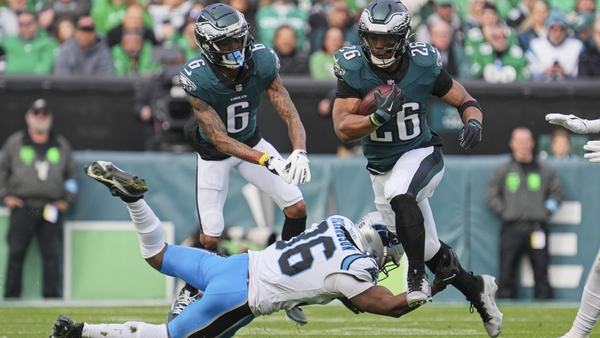 Saquon Barkley set a new rushing record for the Eagles
