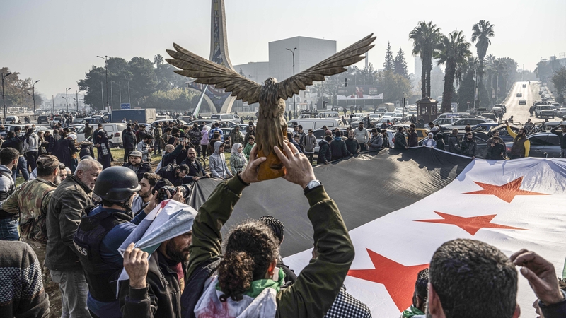 Na sciatháin á scaoileadh i lár na Damaisce ar maidin inniu