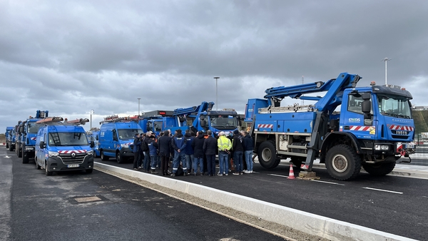 The support crews travelled on a ferry from Cherbourg to Rosslare