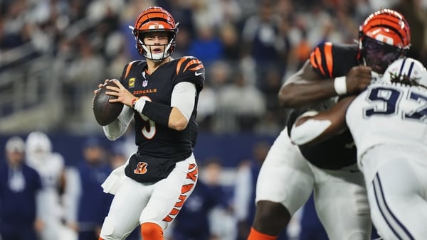 Burrow has now thrown at least 300 yards in four consecutive games