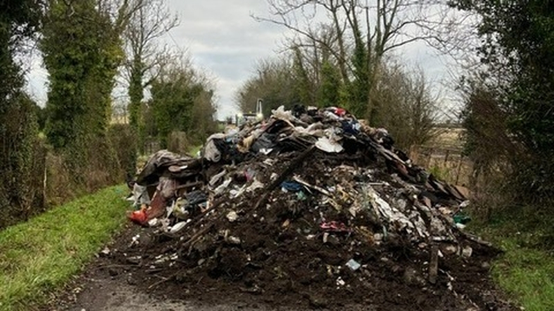 It is believed the waste was dumped late last night or early this morning