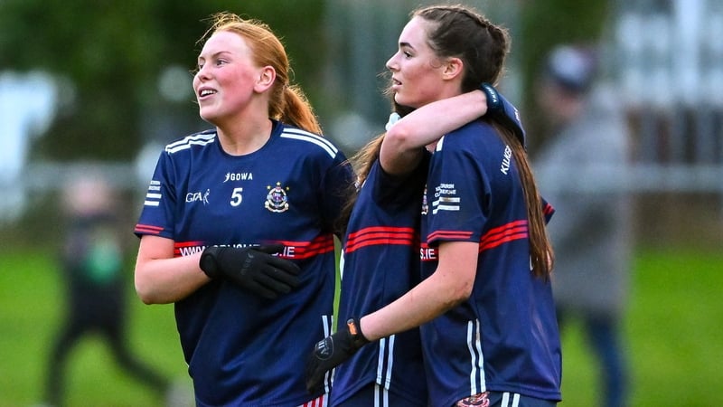 Kilkerrin-Clonberne players celebrate the semi-final victory over Clann Éireann