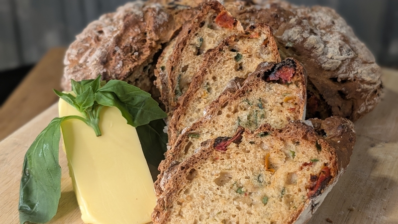 Enjoy this delightful soda bread as a side dish for Christmas dinner, or as a tasty treat with butter!