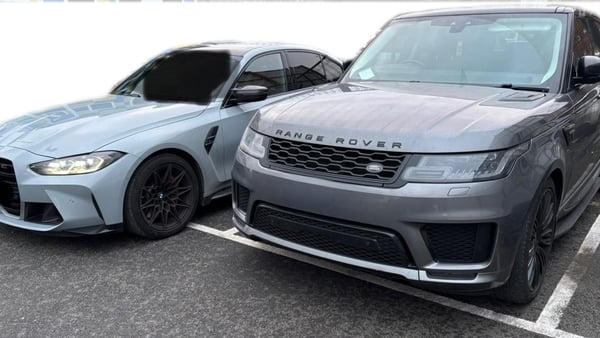 The vehicles seized include a Range Rover, a BMW and an Audi RS6