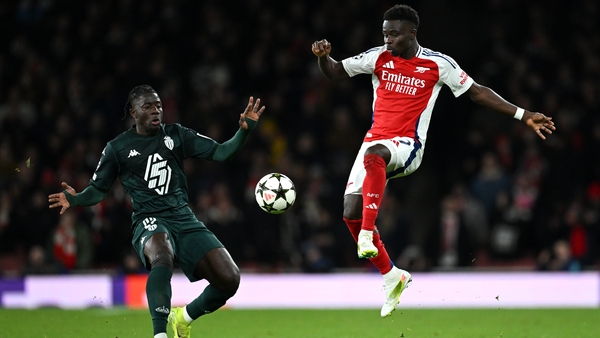 Bukayo Saka was on the double for Arsenal