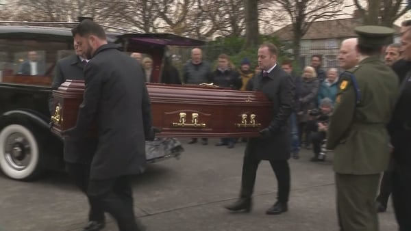 The funeral took place at the Church of the Most Precious Blood in Cabra West