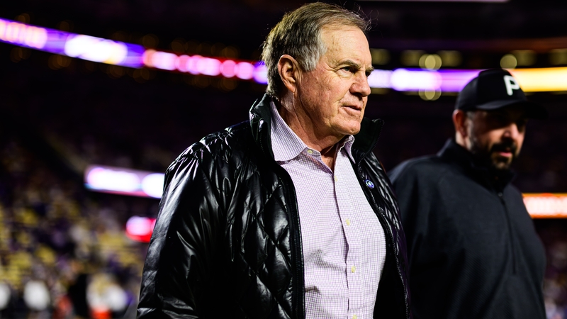 Bill Belichick takes in a college game between Vanderbilt Commodores and the LSU Tigers last month