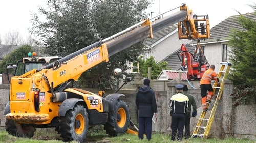 One search in Drogheda has been completed and the second stood down for the night