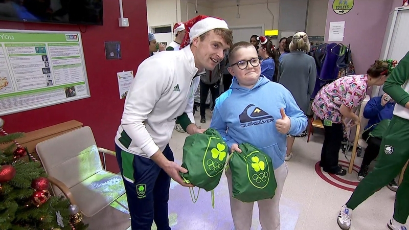 Team Ireland at Temple Street Hospital.