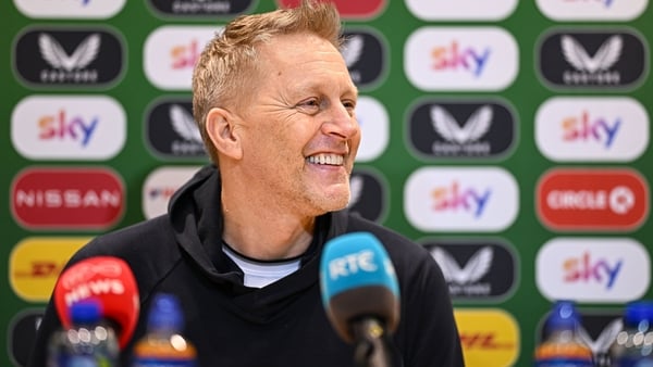 Heimir Hallgrimsson speaking to the media in Dublin on Friday