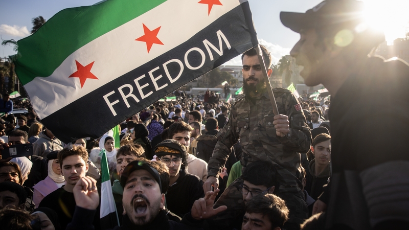 Syrians celebrate the fall of the Assad regime