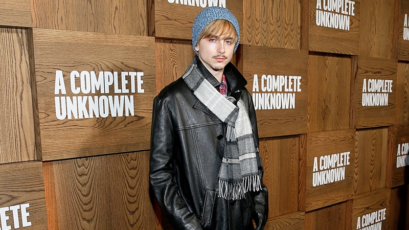 Timothée Chalamet stars as influential folk singer Dylan in the Oscar-tipped film