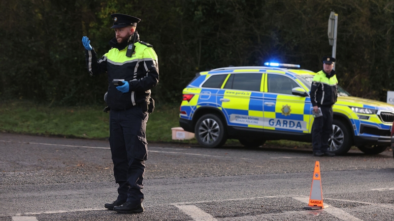 Garda traffic checkpoints on the Athgarvan Road in Newbridge, County Kildare (Pic: RollingNews.ie)