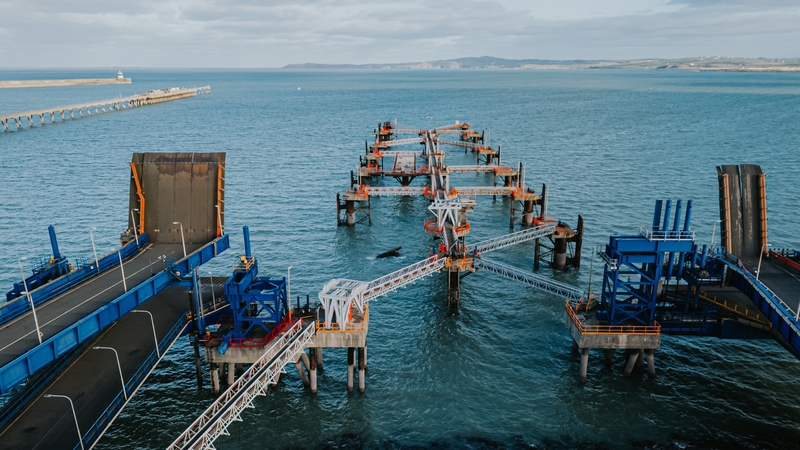 Damage during Storm Darragh has led to the closure of Holyhead Port (Courtesy: Christopher Williams)