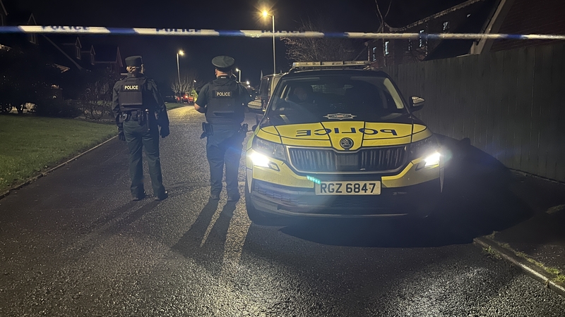 Officers are maintaining a cordon at Laurel Heights in Banbridge
