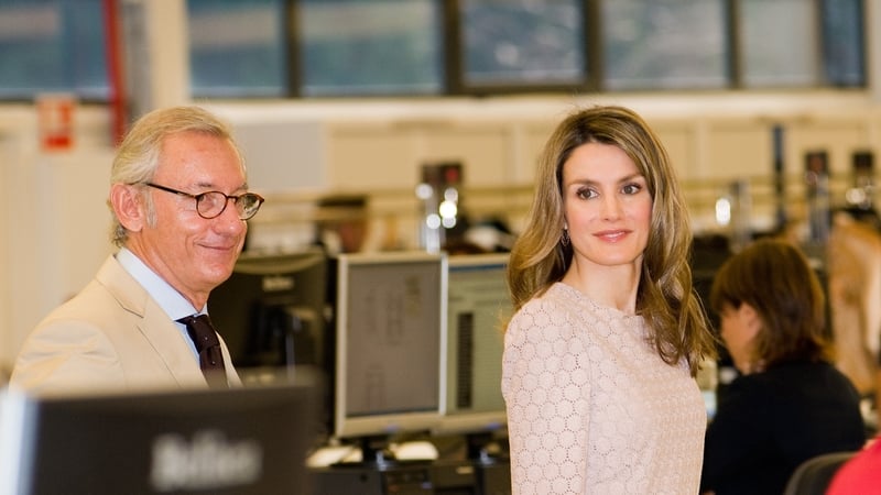 Mango President Isak Andic pictured with Queen Letizia of Spain in 2011