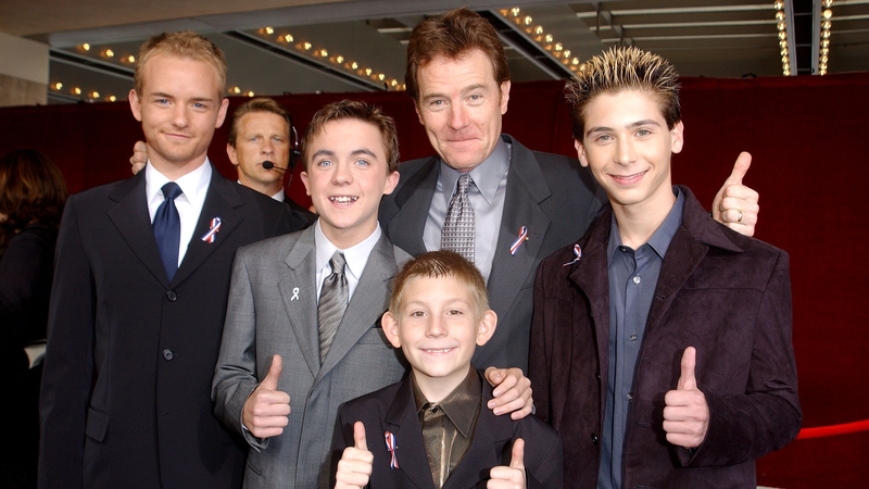 The cast of Malcolm In The Middle pictured at the Emmy Award in 2001