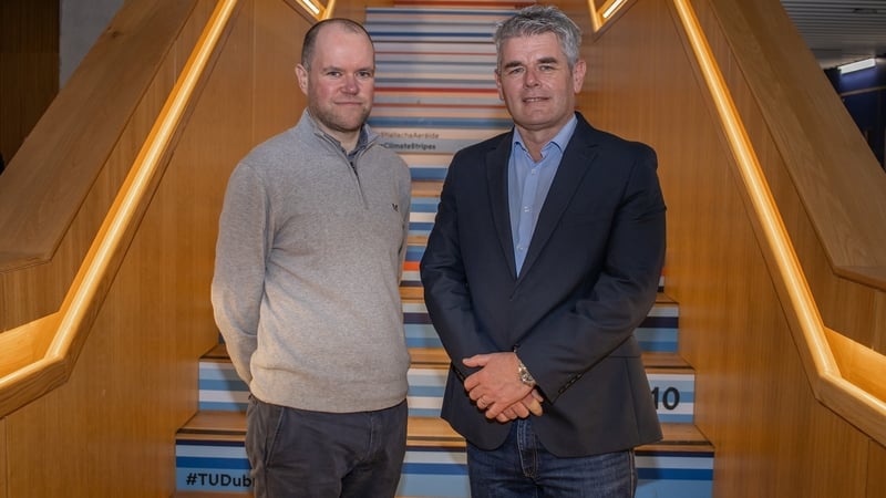 Dr Mark Mulville of TU Dublin's Built Environment Research and Innovation Centre and Darren Bergin, Managing Director of Fenagh Engineering & Testing in Ireland