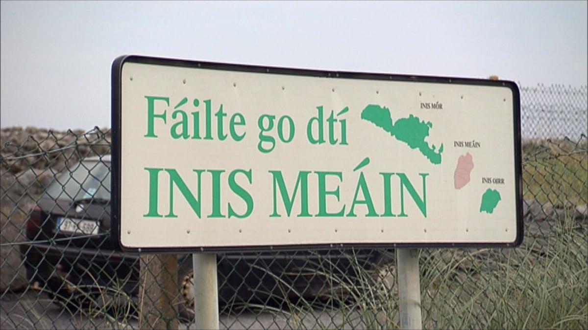 Maureen Concannon, OPT Inis Meáin & Leah Nic Giolla Dubh & Damien Marshal díoltóirí ag margadh Nollag. 