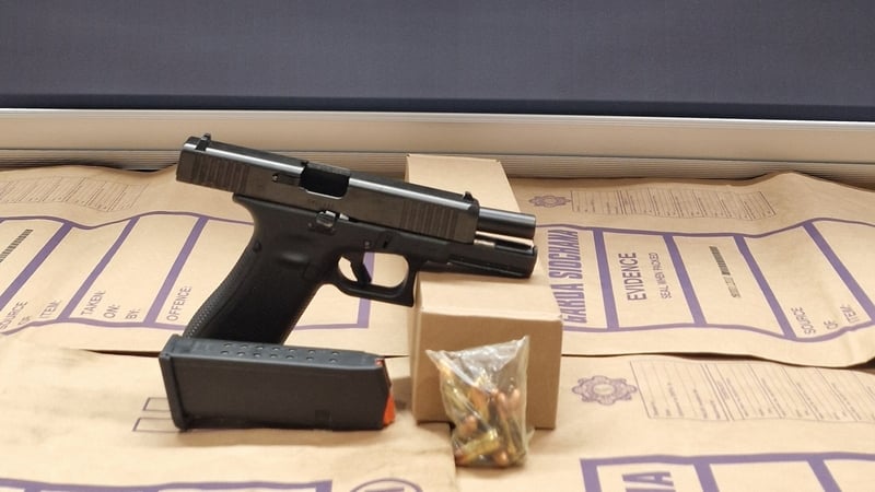 A Glock semi-automatic and 9mm ammunition were found in the vehicle
