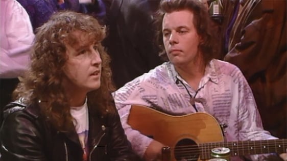 Tom Dunne and Ray Harman of Dublin band Something Happens in 1990.