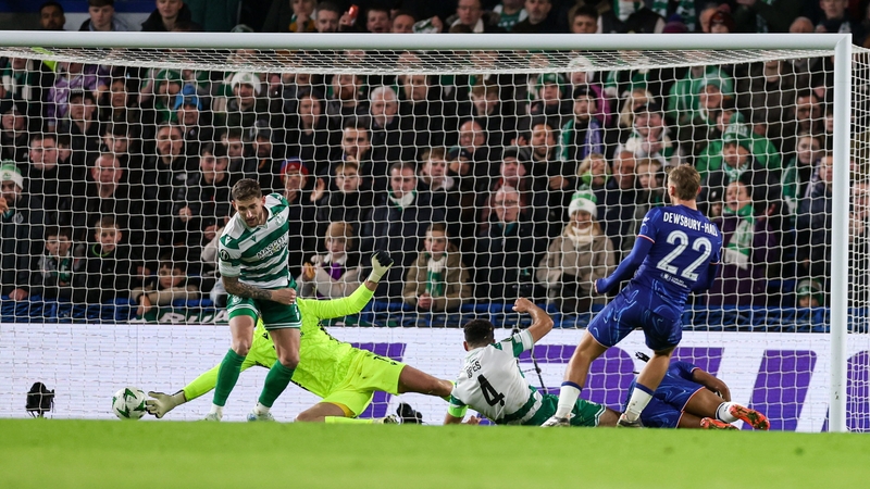 Kiernan Dewsbury-Hall (R) scores Chelsea's third goal