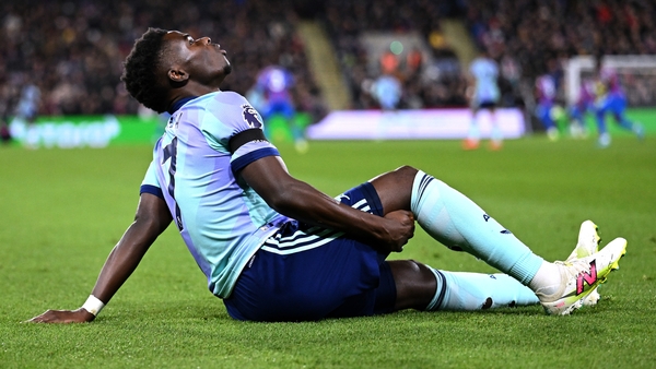 Bukayo Saka picked up a hamstring injury