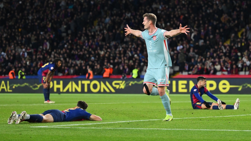 Alexander Sorloth celebrates the winner for Atleti