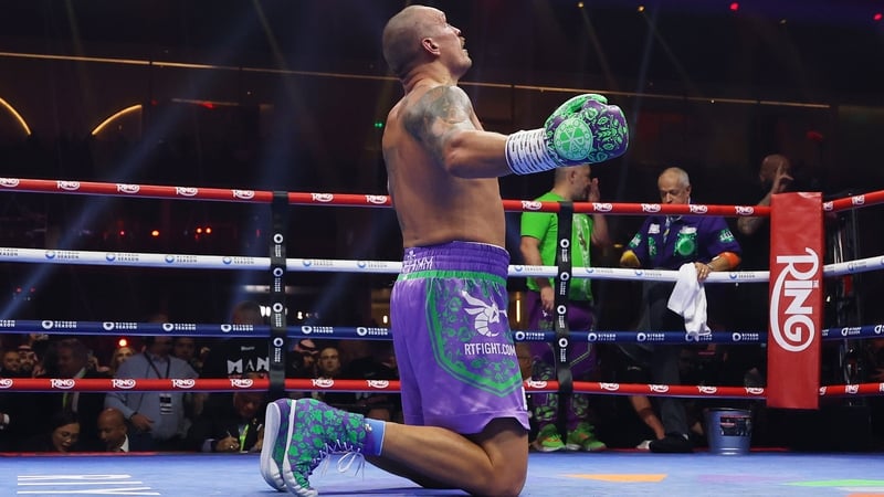 Oleksandr Usyk following his victory over Tyson Fury