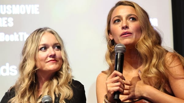 (L-R) Colleen Hoover and Blake Lively, pictured at an event in New York in August