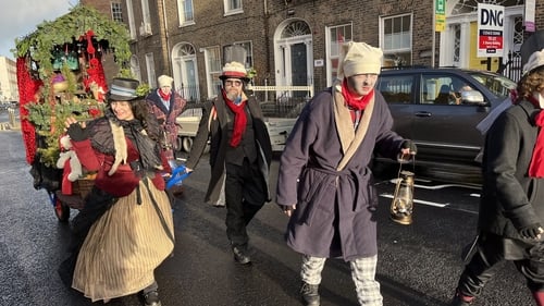 Scrooge joined in on the festivities but no grumpiness or humbugs were allowed