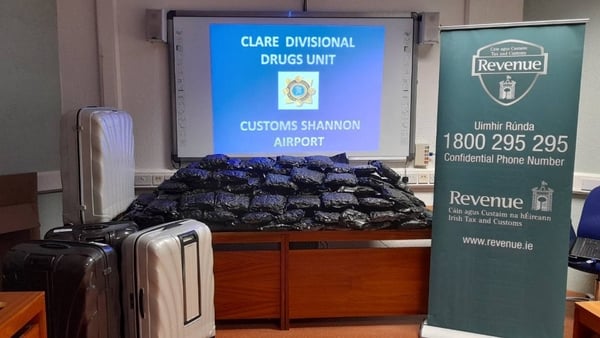 The cannabis was discovered in baggage that was on a flight that arrived from the United States