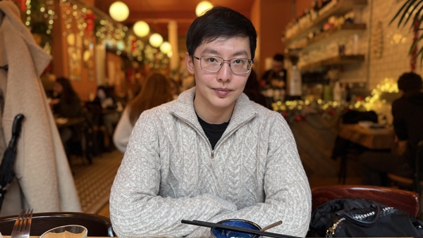 Taro at one of his favourite restaurants - Boss Stop in Dublin city centre