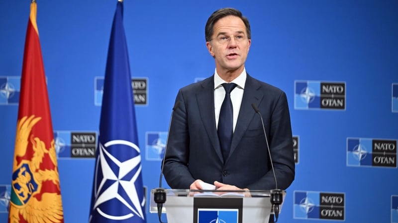 NATO chief Mark Rutte said NATO stood with Finland and Estonia (file photo)