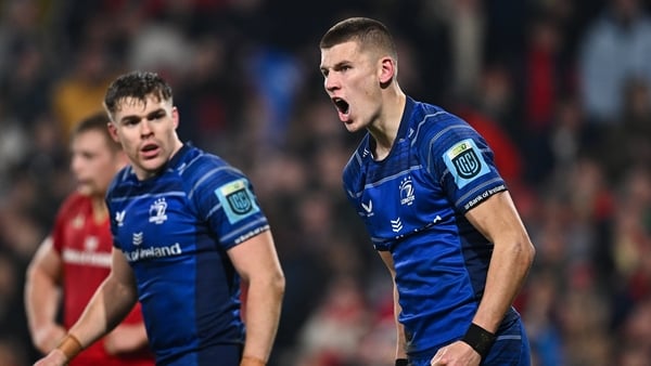 Sam Prendergast (right) scored a try and kicked three conversions