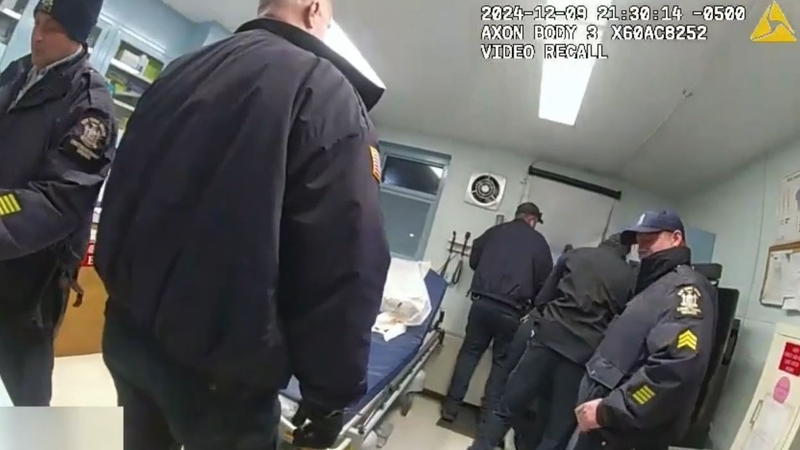 The footage shows Robert Brooks being beaten by several prison guards (Courtesy: New York State Attorney General's office)