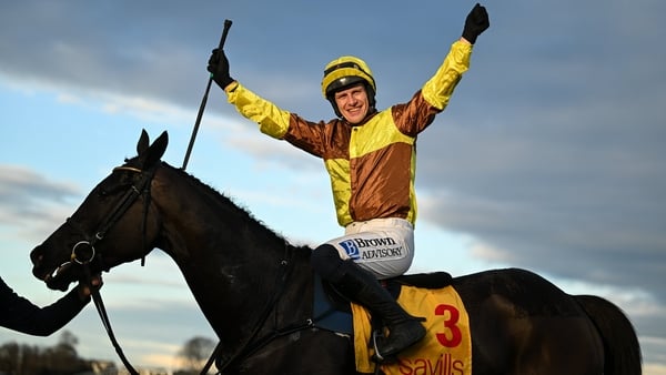 Paul Townend celebrates on Galopin des Champs