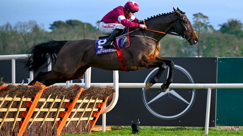 Sam Ewing, seen here on The Enabler, did the steering on Gordon Elliott's winner of the feature