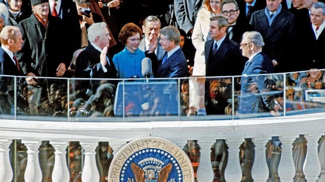 Jimmy Carter takes the Oath of Office in January 1977