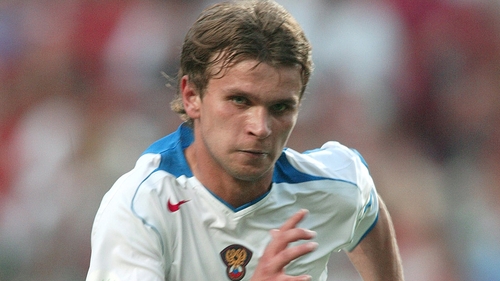 Aleksei Bugayev playing against Portugal at Euro 2004