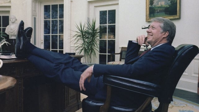 Jimmy Carter sitting in the Oval Office in April 1978
