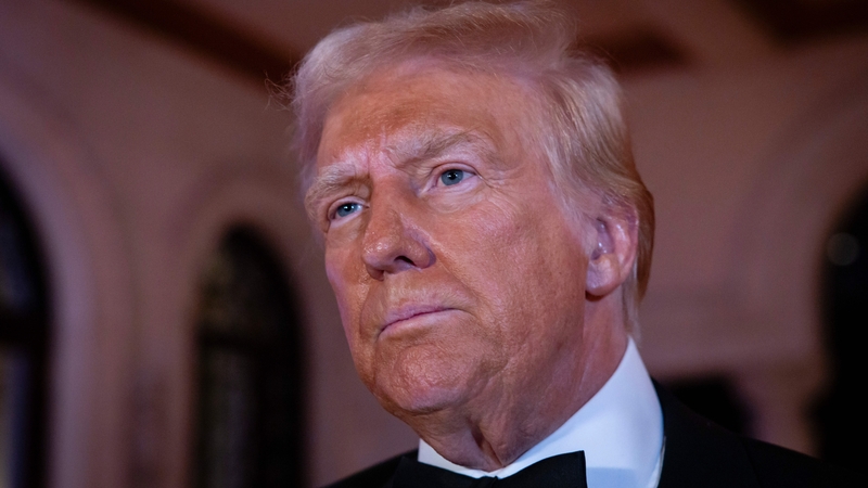 Donald Trump spoke to reporters at New Year's Eve celebrations at Mar-a-Lago in Florida