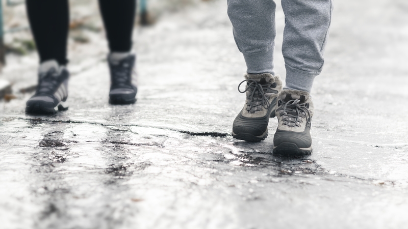 Icy patches can be expected on untreated roads, footpaths and cycle paths