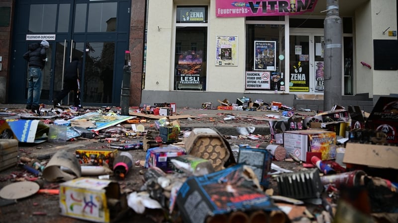 Fireworks were set off in a number of areas, including Berlin